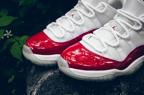 Air Jordans . . White and red jordan 11